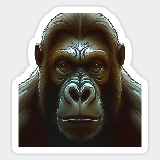 Ape Mountain Gorilla Fun Face Cut Out Sticker